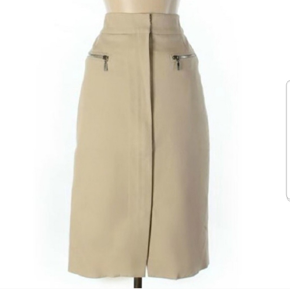 Oscar De La Renta: Zipper Detail Skirt